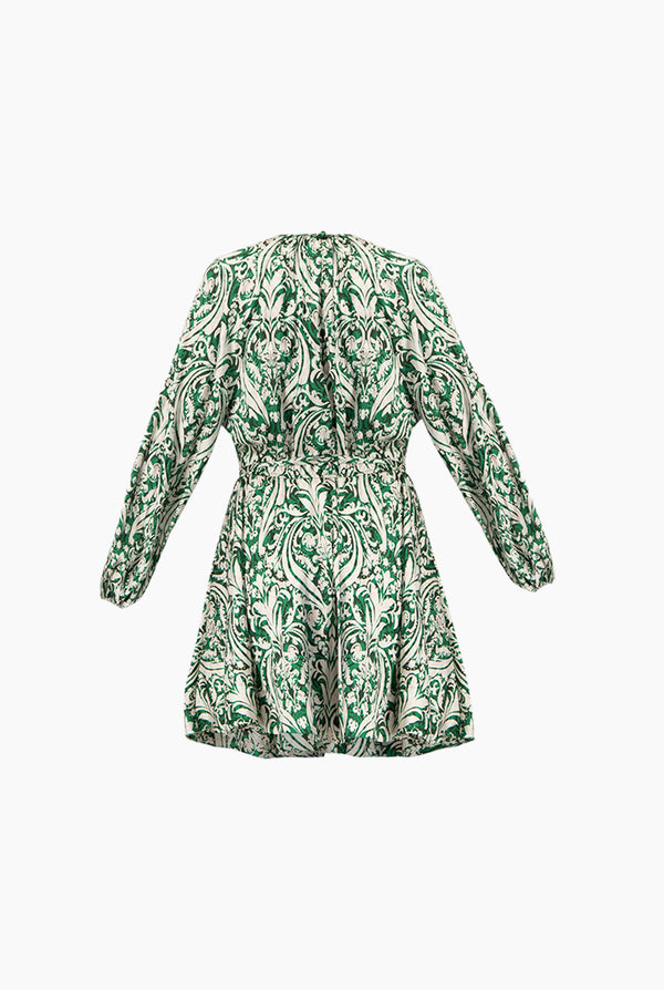 Vestido corto manga tipo farol