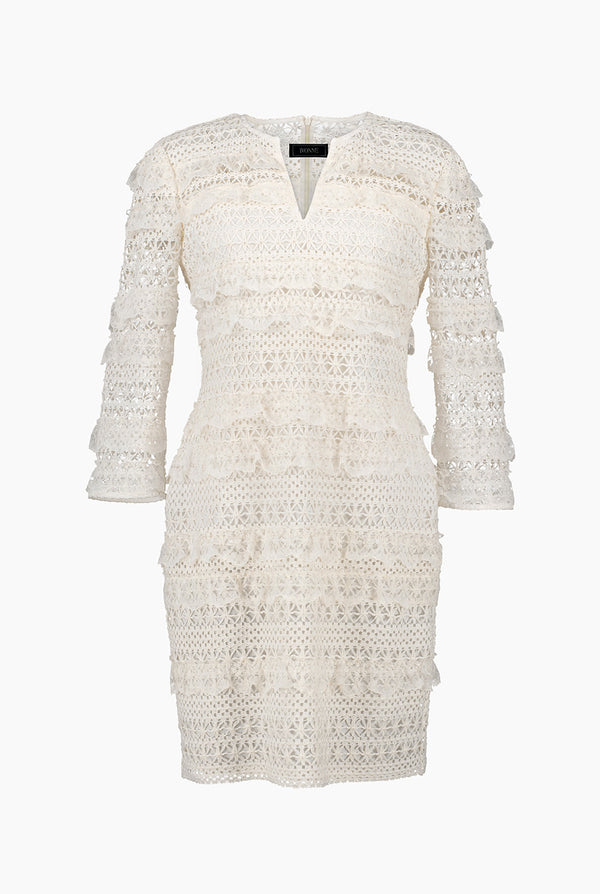 Vestido tejido corto con escote V