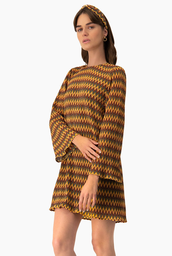 Vestido tejido corto con diadema