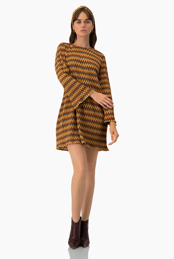 Vestido tejido corto con diadema