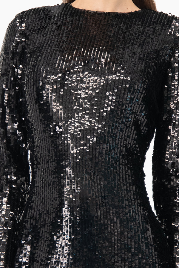 Vestido corto de lentejuelas