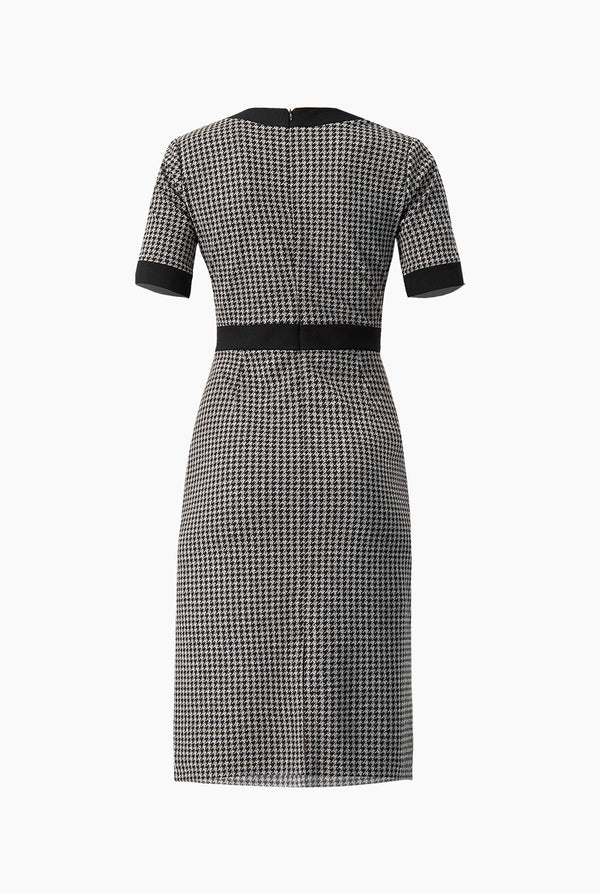 Vestido midi de manga corta