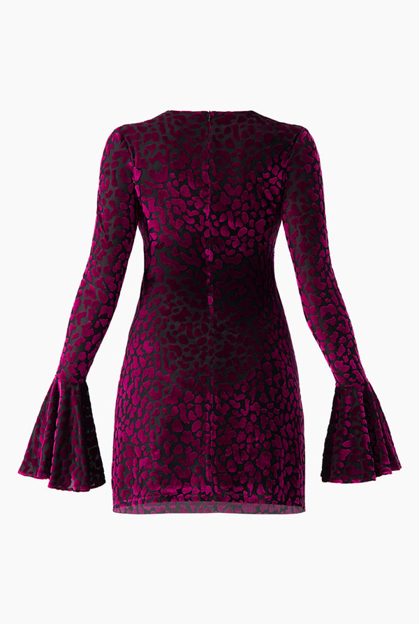 Vestido corto cuello redondo