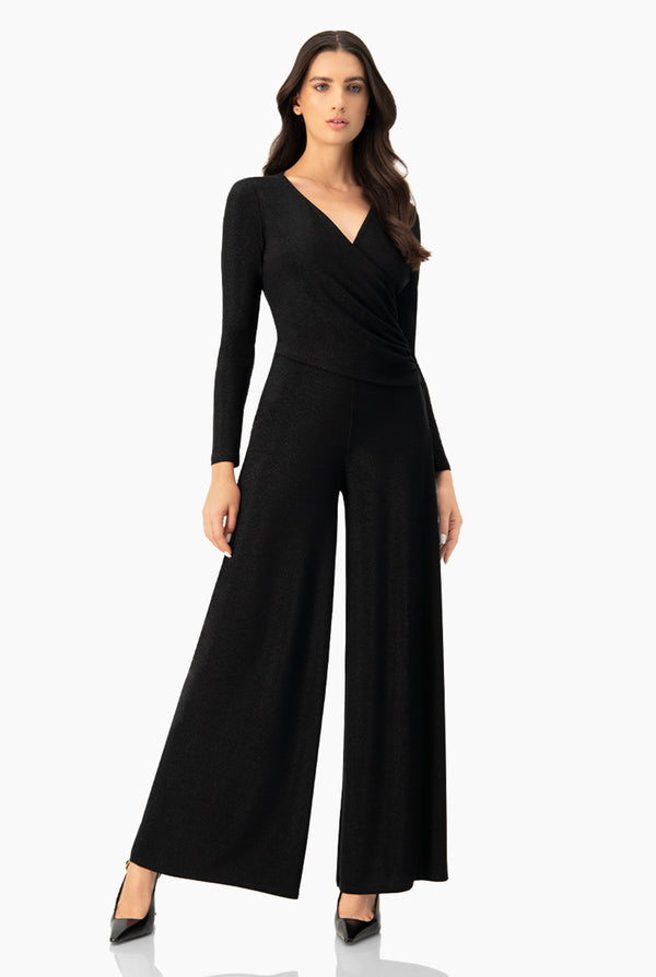 Jumpsuit negro de pierna amplia