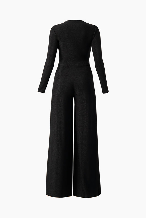 Jumpsuit negro de pierna amplia
