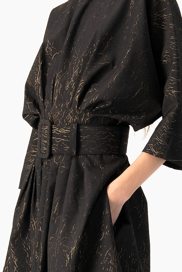 Vestido midi con cinturon