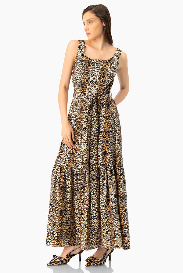 Vestido maxi estampado