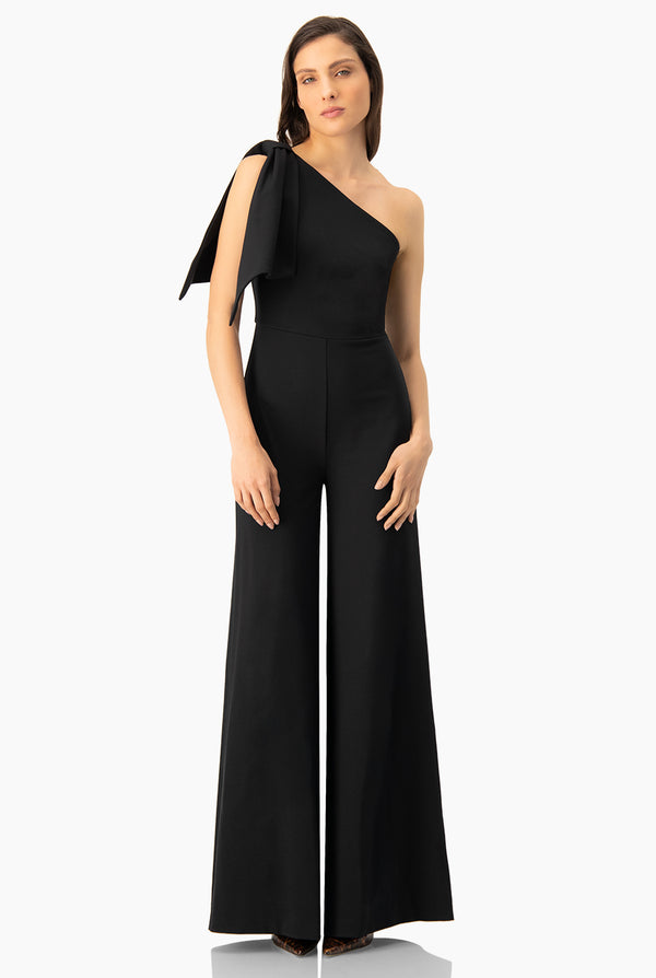Jumpsuit negro de un hombro