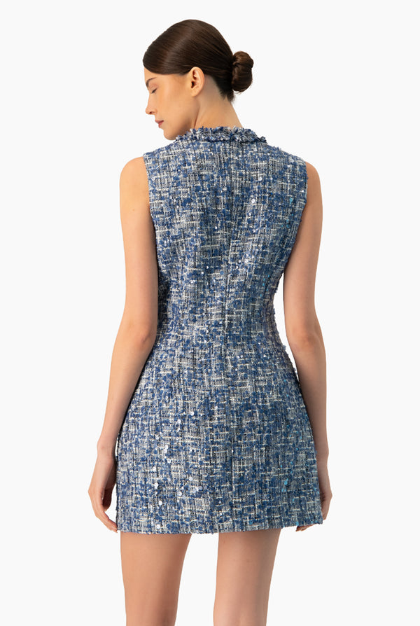 Vestido linea A tejido con mangas