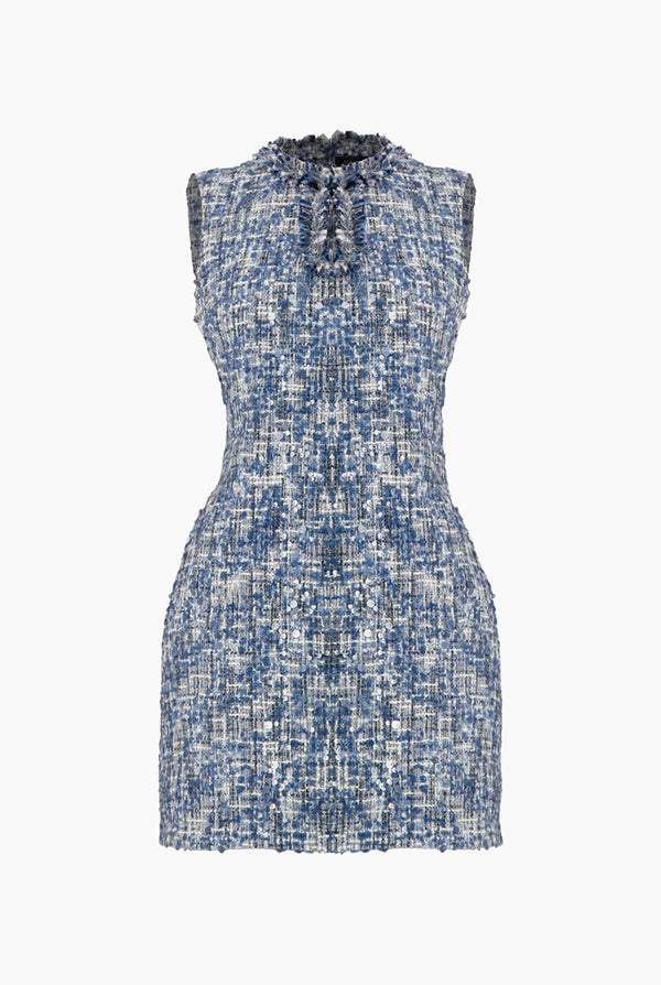 Vestido linea A tejido con mangas