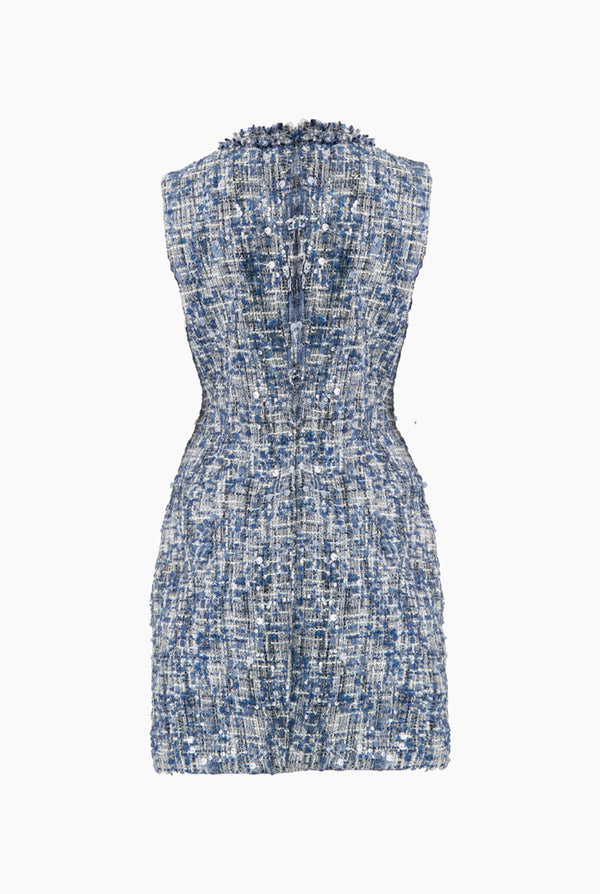 Vestido linea A tejido con mangas