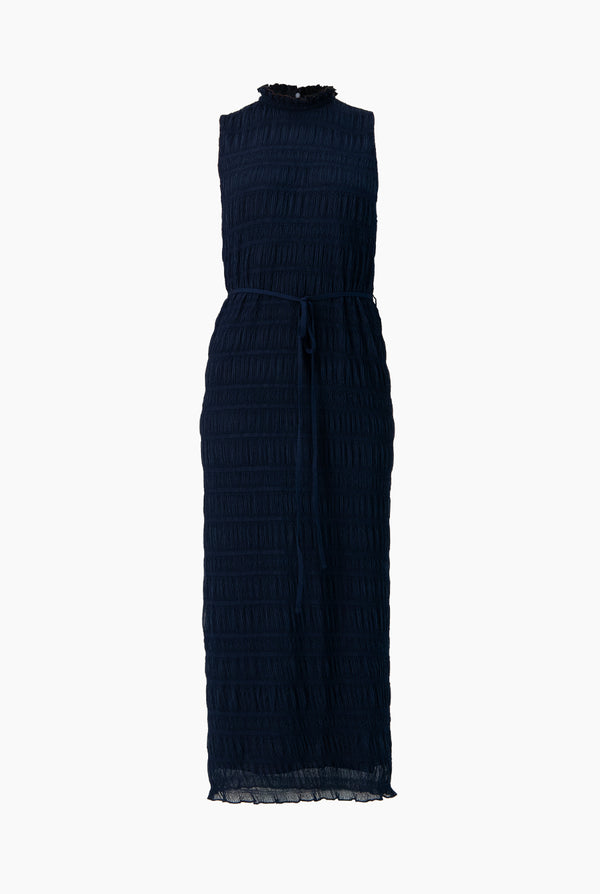 Vestido largo marino sin mangas