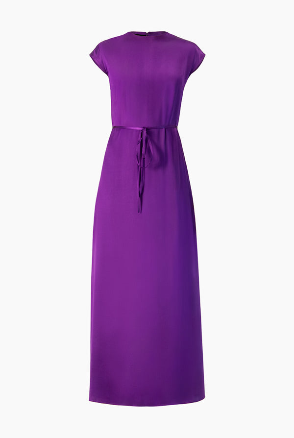 Vestido largo morado sin mangas