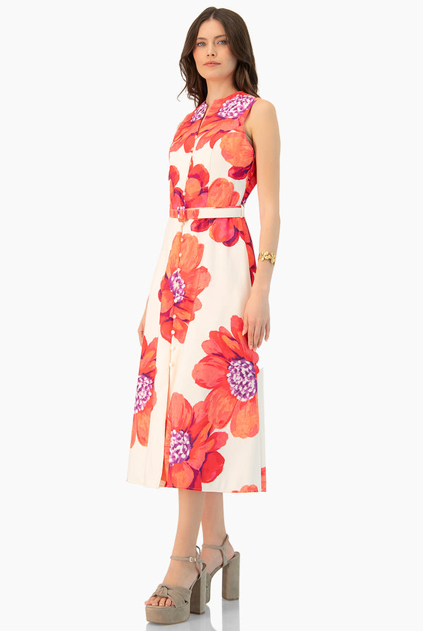 Vestido midi sin mangas