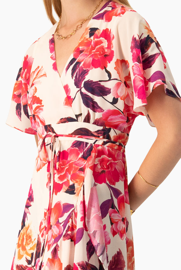 Maxi vestido cruzado escote en V