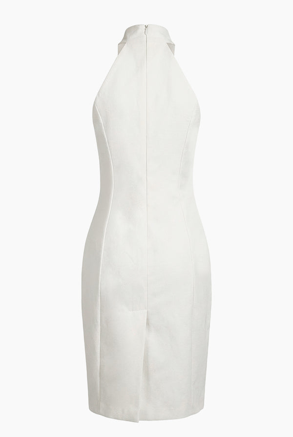 Vestido corto de cuello alto