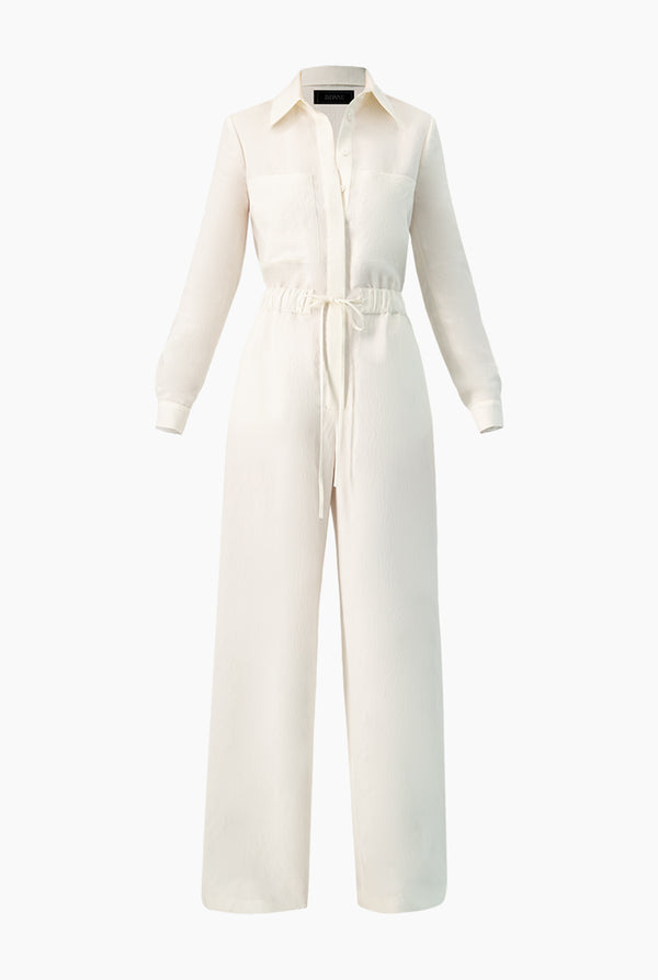 Jumpsuit liso de manga larga