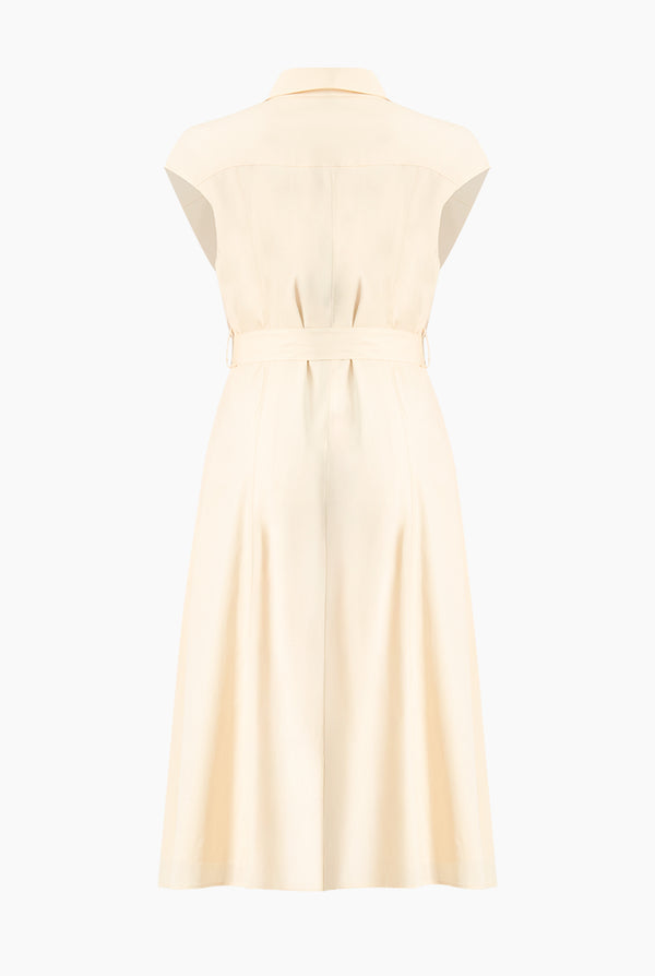 Vestido camisero largo sin mangas