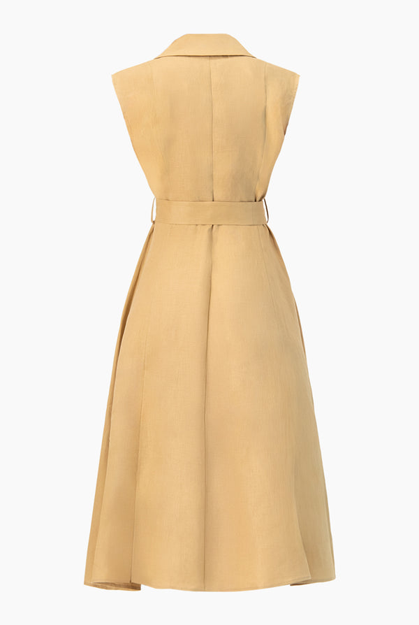 Vestido largo con cinta