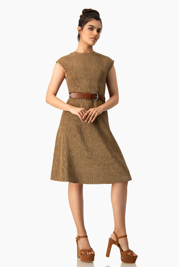 Vestido midi plisado