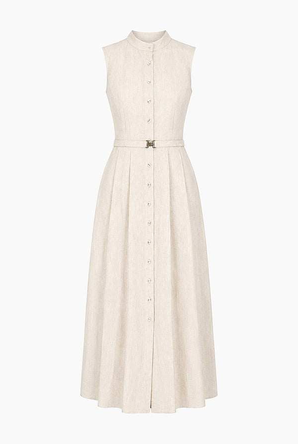 Vestido midi con botones