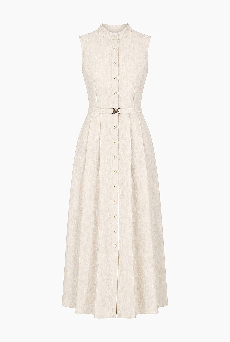 Vestido midi con botones