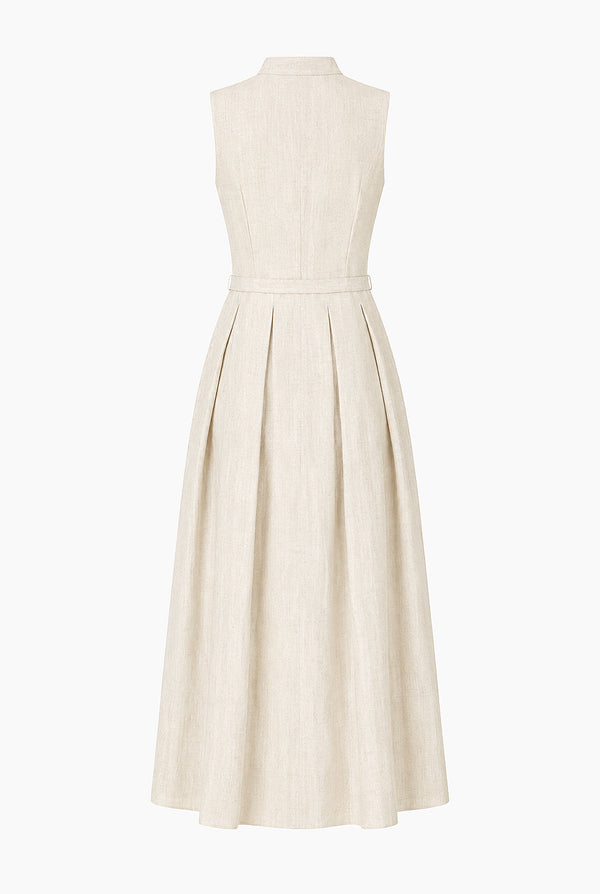 Vestido midi con botones