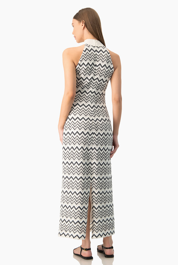 Vestido tejido cuello halter