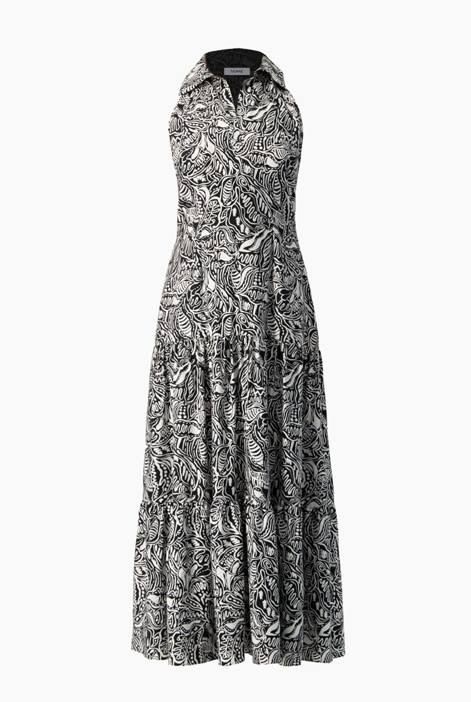 Vestido maxi escote en V