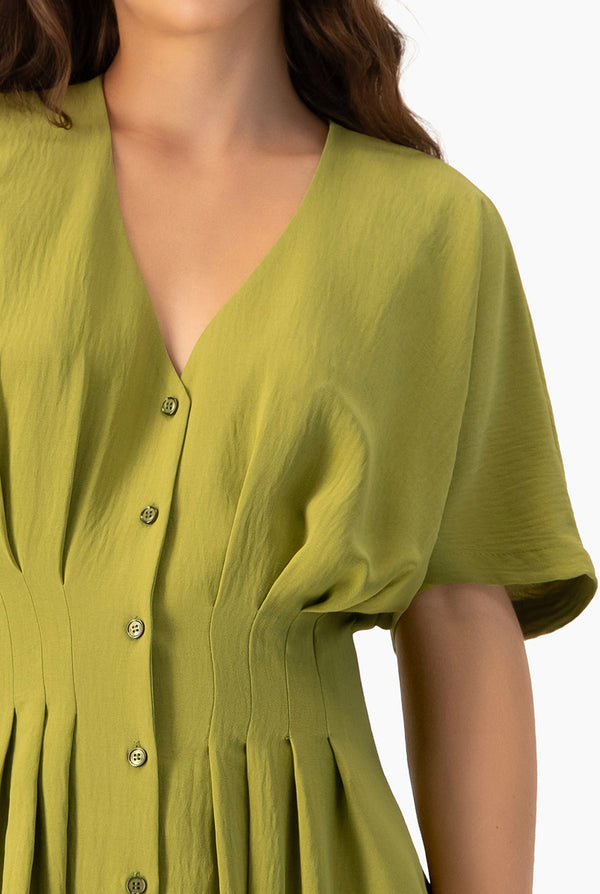 Vestido corto de escote en V