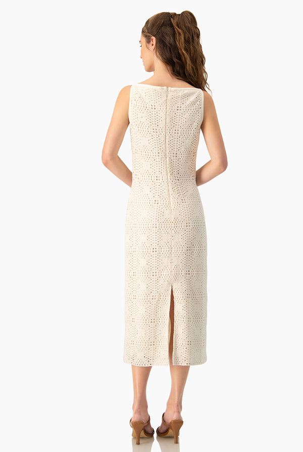 Vestido midi sin mangas tejido