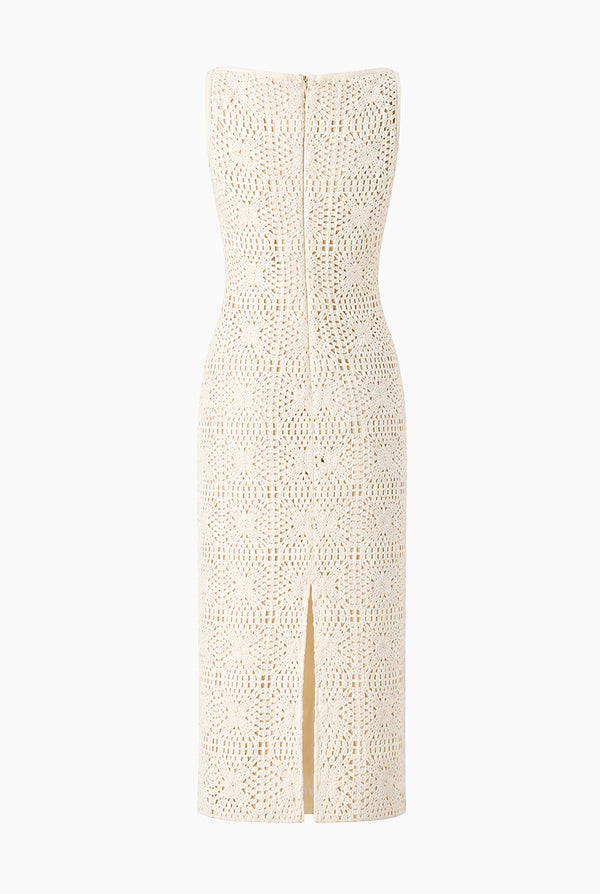 Vestido midi sin mangas tejido