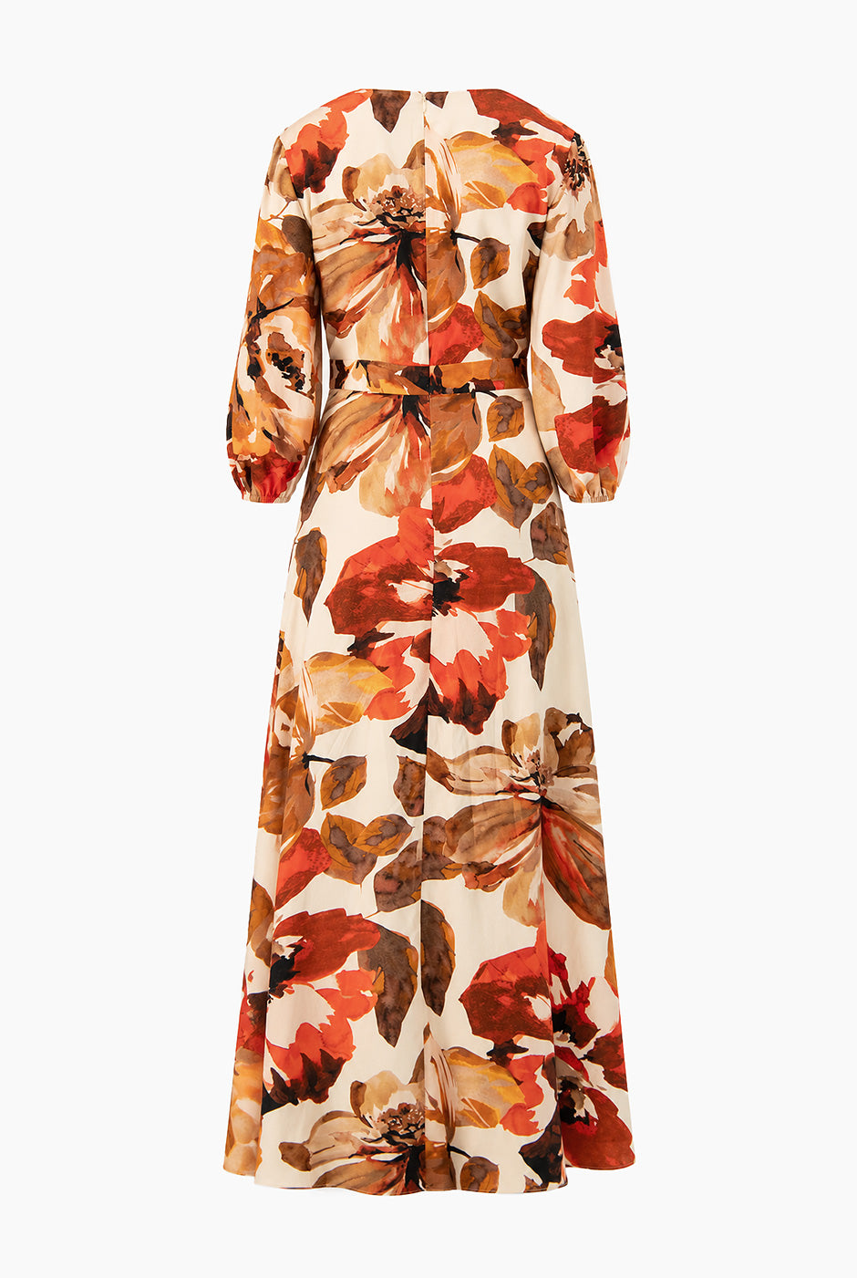 Vestido largo Ivonne con estampado floral y escote en V