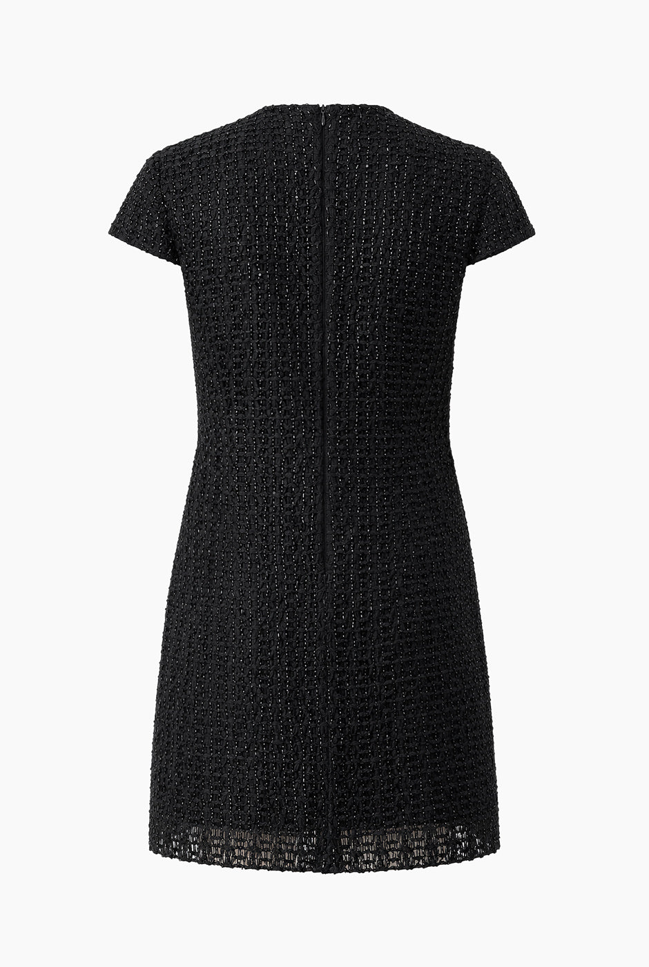 Vestido Ivonne corto negro con detalle de chaquira