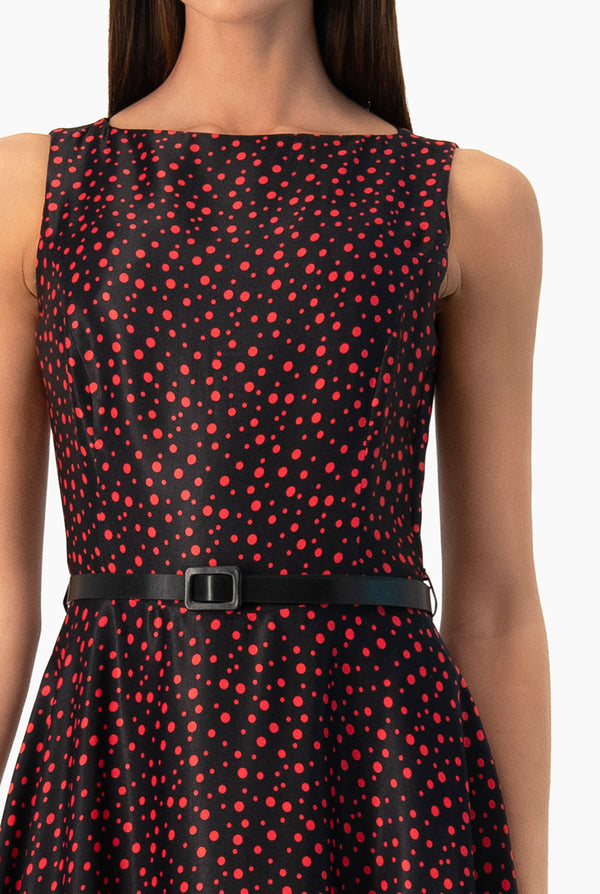 Vestido Ivonne linea A de lunares