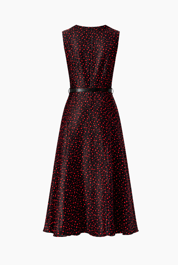 Vestido Ivonne linea A de lunares