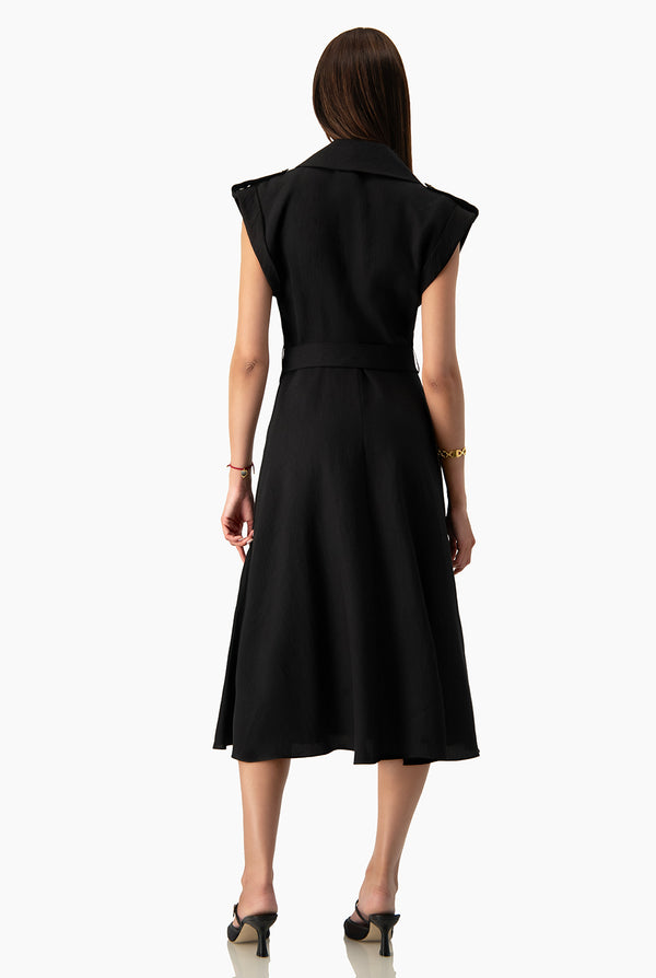 Vestido Ivonne midi con cinta