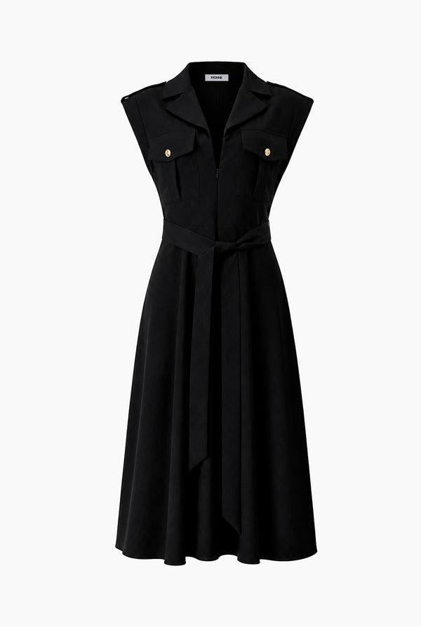 Vestido Ivonne midi con cinta