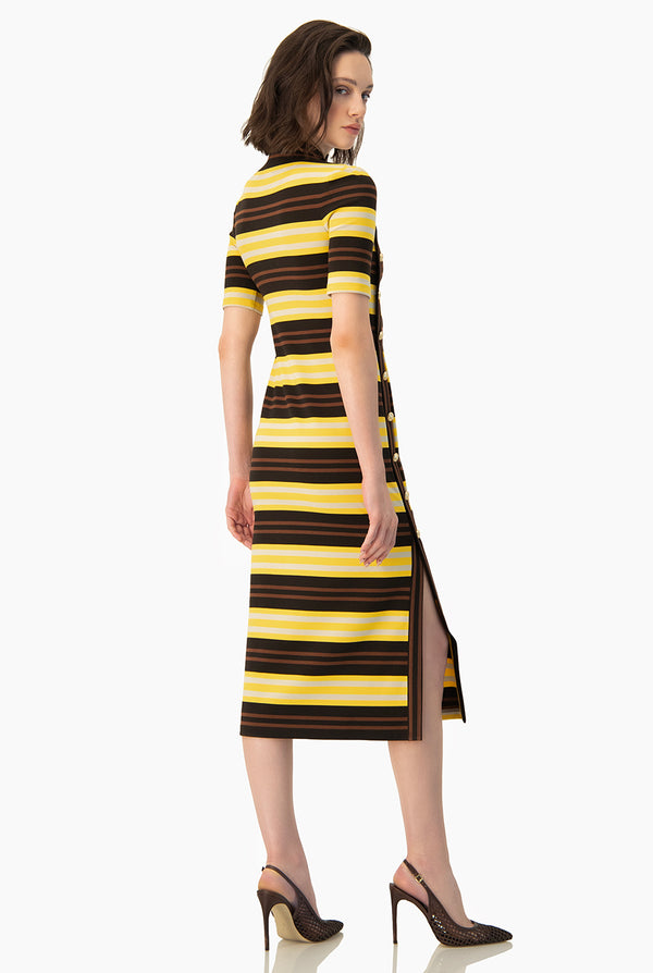 Vestido Ivonne midi manga corta