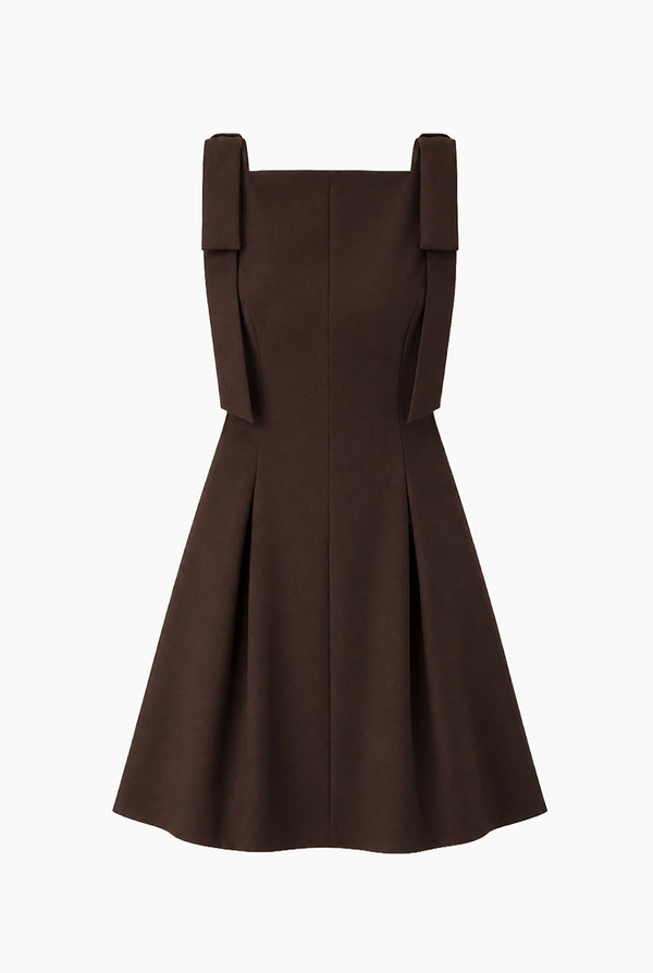 Vestido Ivonne corto cafe