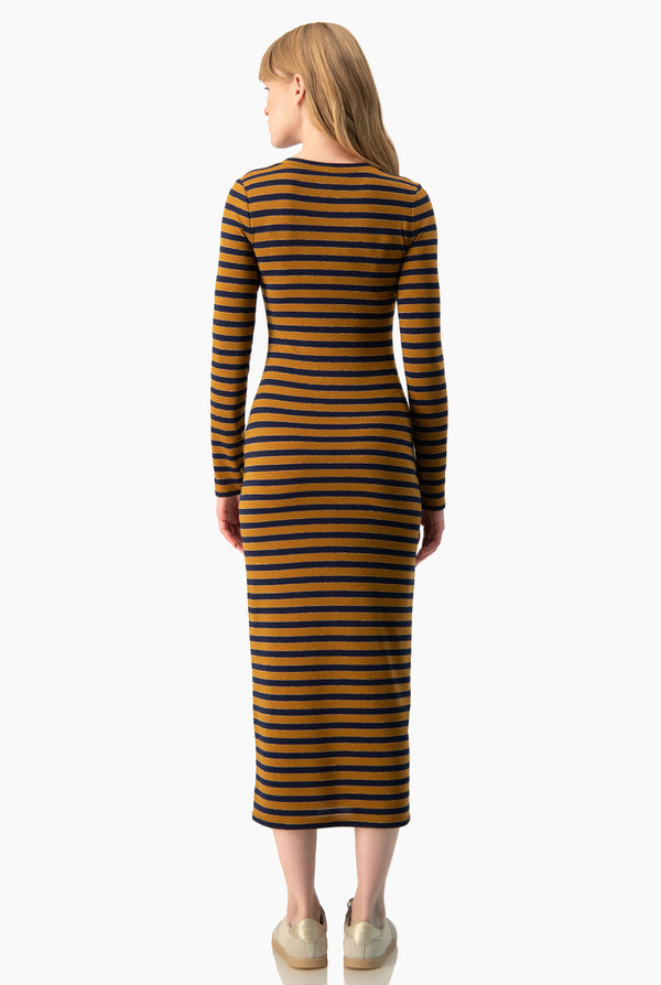 Vestido Ivonne midi de manga larga