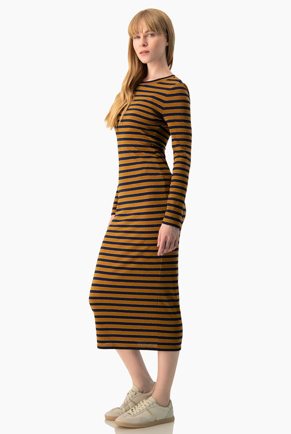 Vestido Ivonne midi de manga larga