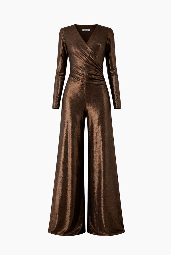 Jumpsuit Ivonne cruzado cafe