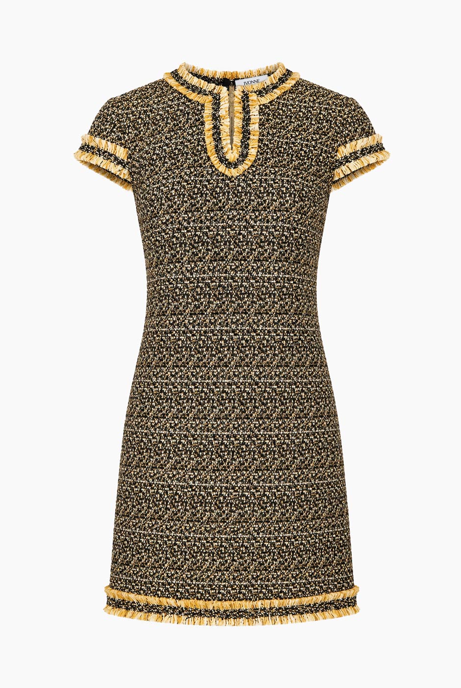 Vestido Ivonne corto tejido multicolor con escote de gota