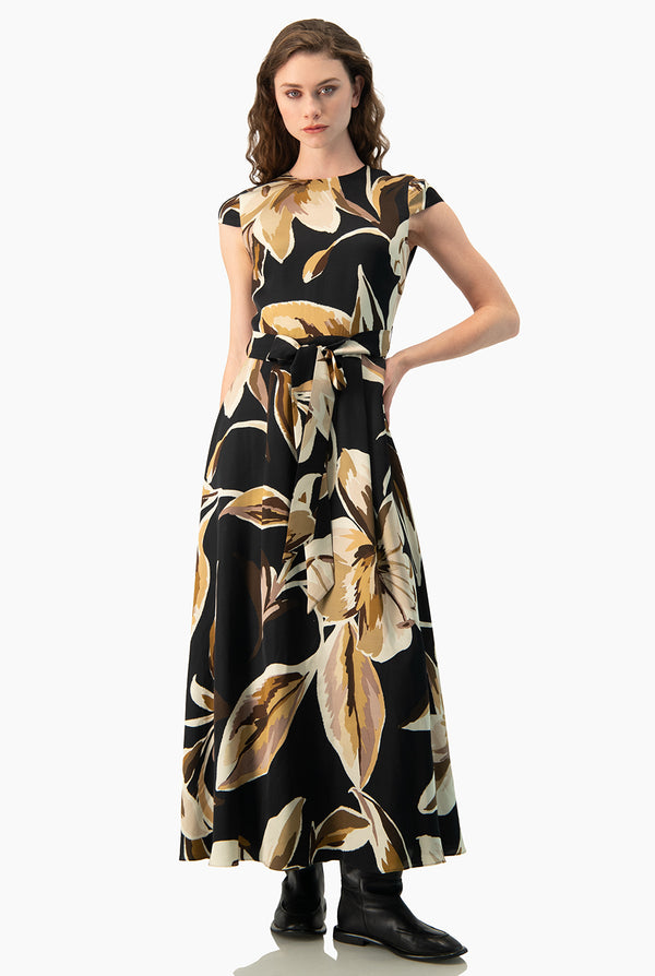 Maxi vestido Ivonne cuello redondo