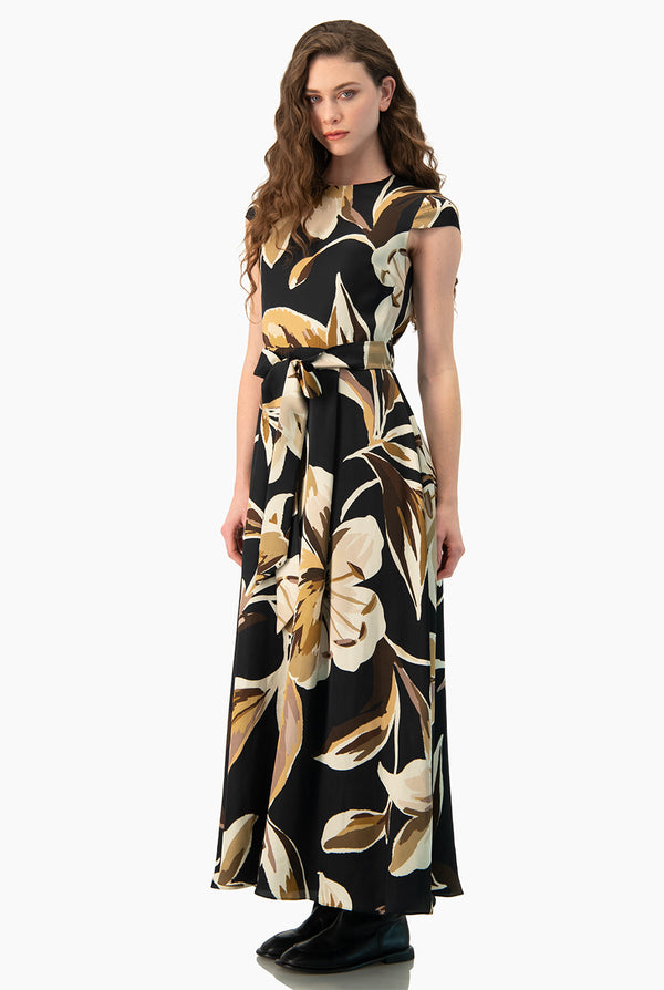 Maxi vestido Ivonne cuello redondo
