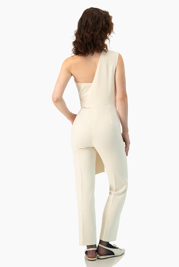 Jumpsuit liso Ivonne de un hombro