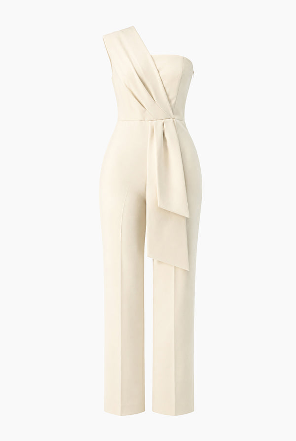 Jumpsuit liso Ivonne de un hombro