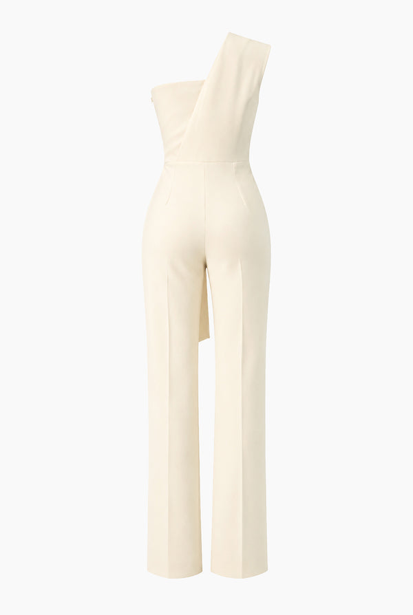 Jumpsuit liso Ivonne de un hombro