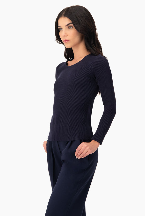 Suéter Basic Canalé